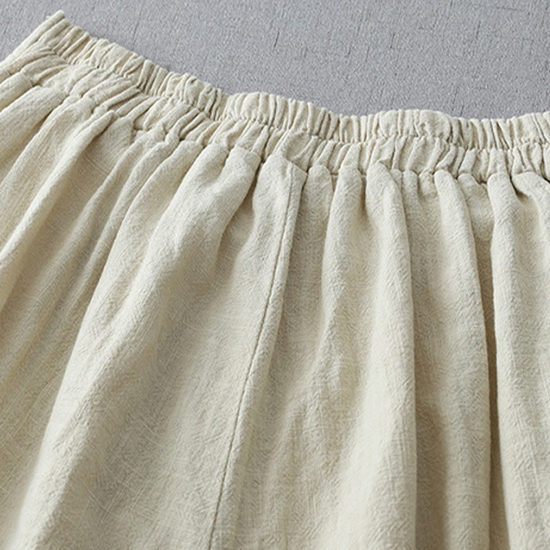 Buddha Stonesカジュアル 無地 ゆったり 7-8丈 レディース ポリエステル ワイドレッグパンツ ポケット付き - image 8