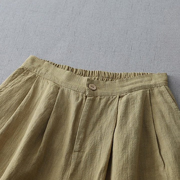 Buddha Stonesカジュアル 無地 ゆったり 7-8丈 レディース ポリエステル ワイドレッグパンツ ポケット付き - image 13