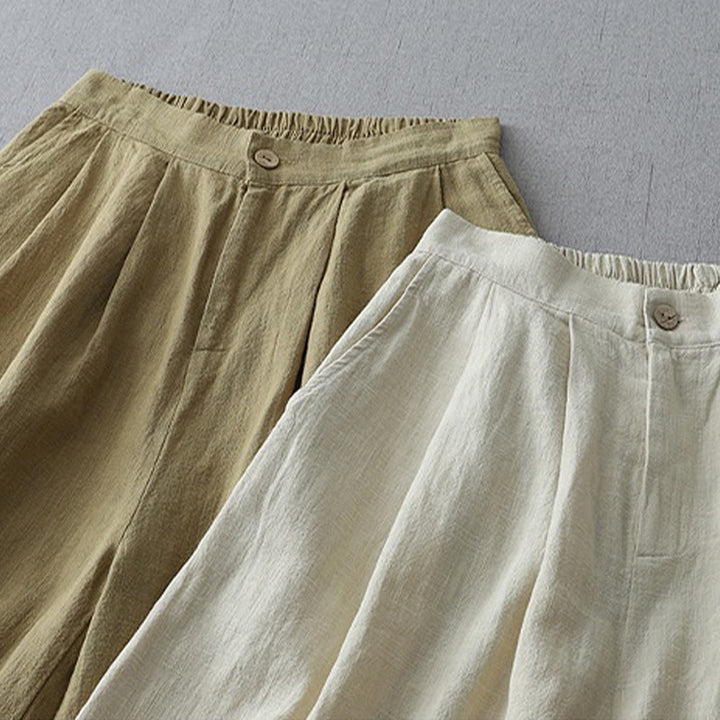 Buddha Stonesカジュアル 無地 ゆったり 7-8丈 レディース ポリエステル ワイドレッグパンツ ポケット付き - image 17