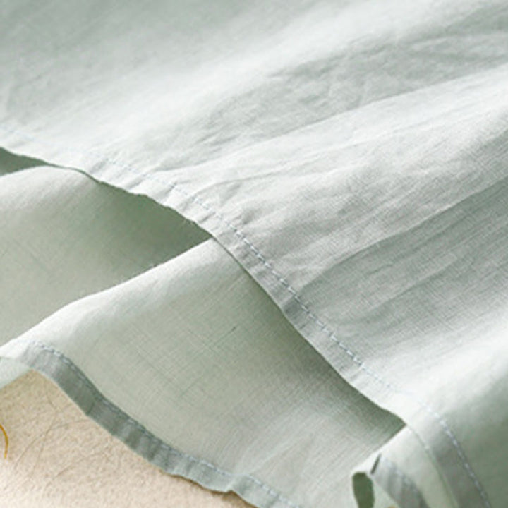 Buddha Stones夏 カジュアル 刺繍 花 レディース Vネック デザイン 半袖 アクリル Tシャツ - image 14