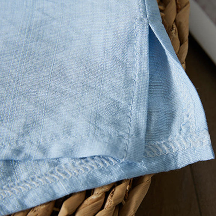 Buddha Stonesカジュアル レディース 花柄 刺繍柄 カエルボタン 斜め襟デザイン 七分袖 コットンリネン シャツ - image 14