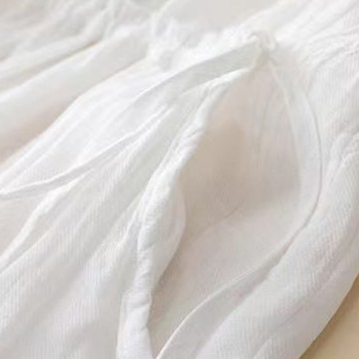 Buddha Stonesカジュアル 無地 ハンドメイド ドローストリング ウエスト ミディドレス アクリル ノースリーブ ドレス ポケット付き - image 11