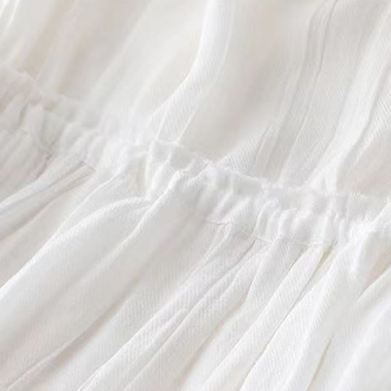 Buddha Stonesカジュアル 無地 ハンドメイド ドローストリング ウエスト ミディドレス アクリル ノースリーブ ドレス ポケット付き - image 12