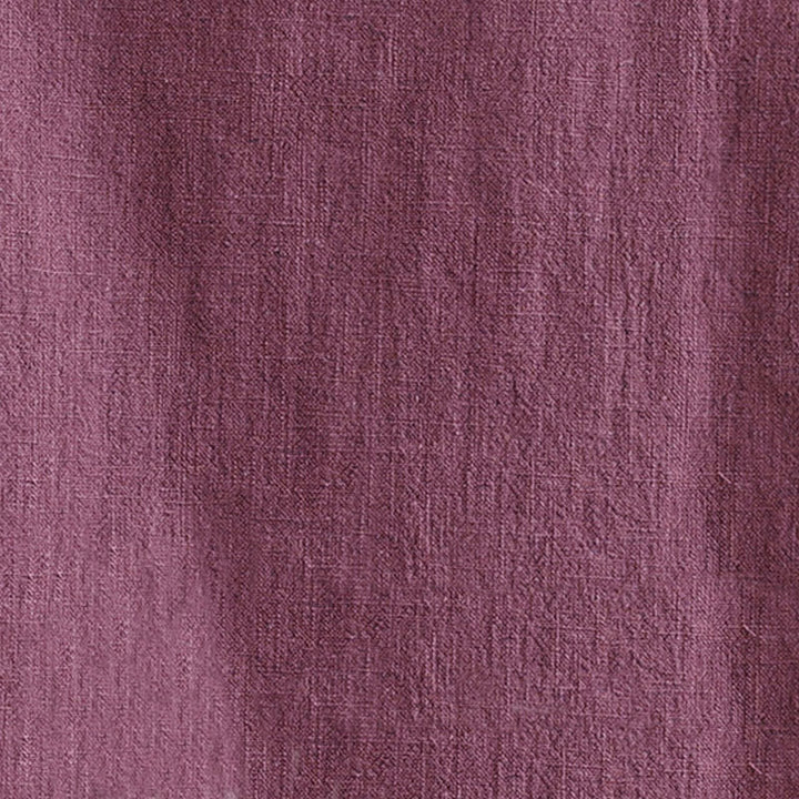 Buddha Stonesプレーンチャイニーズフロッグボタンスタンドカラーデザイン レディース コットンリネン ハーフスリーブシャツ - image 14