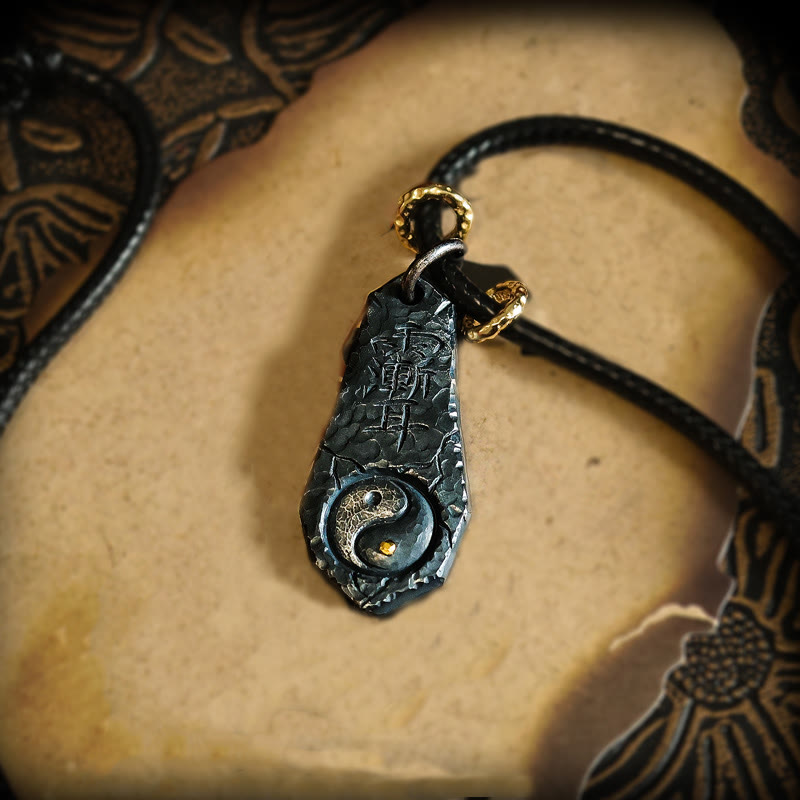 Buddha Stones999スターリングシルバー 24Kゴールド 北斗七星 陰陽デザイン ハーモニーネックレスペンダント - image 3