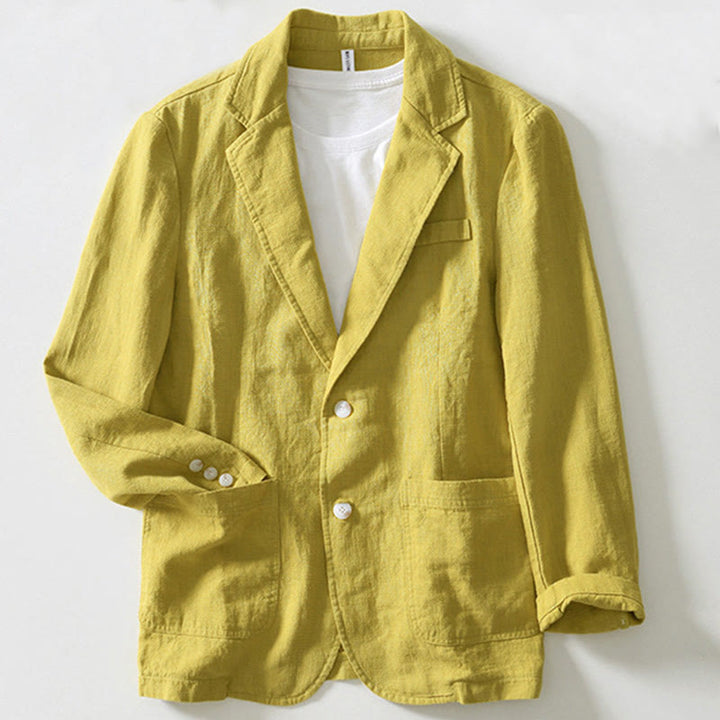 Buddha Stones長袖 ボタンプラケットデザイン メンズ コットンリネン ジャケットシャツ ポケット付き - image 22