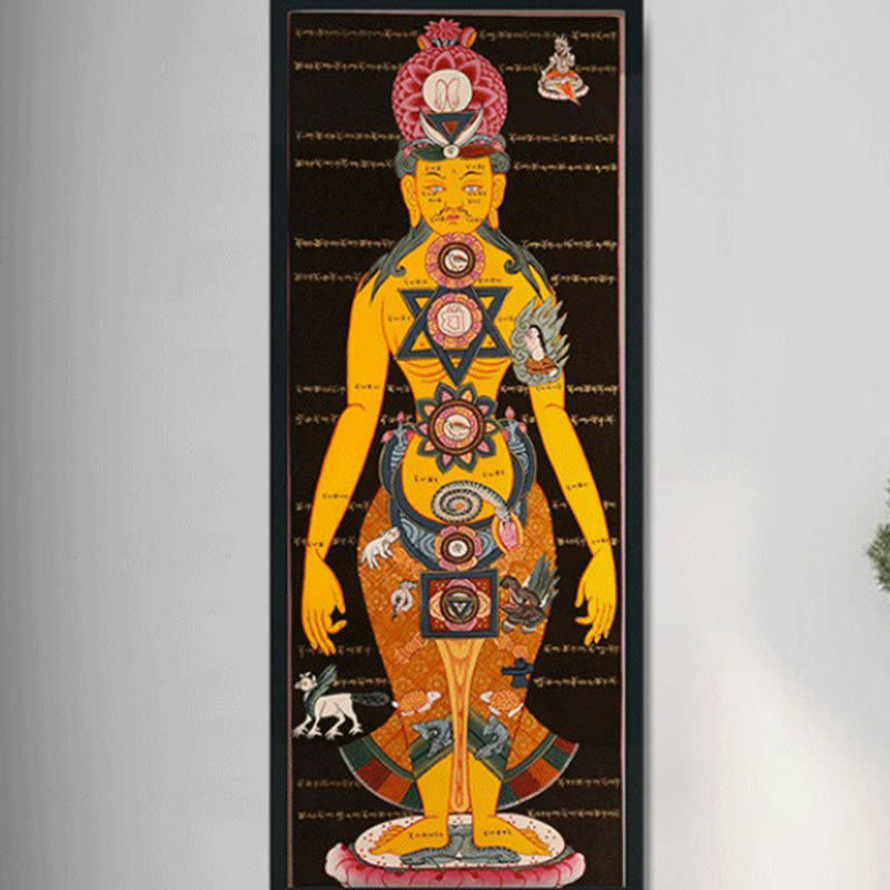 Buddha Stonesチベットタンカ絵画癒し手作り装飾（ランダムスタイル） - image 0