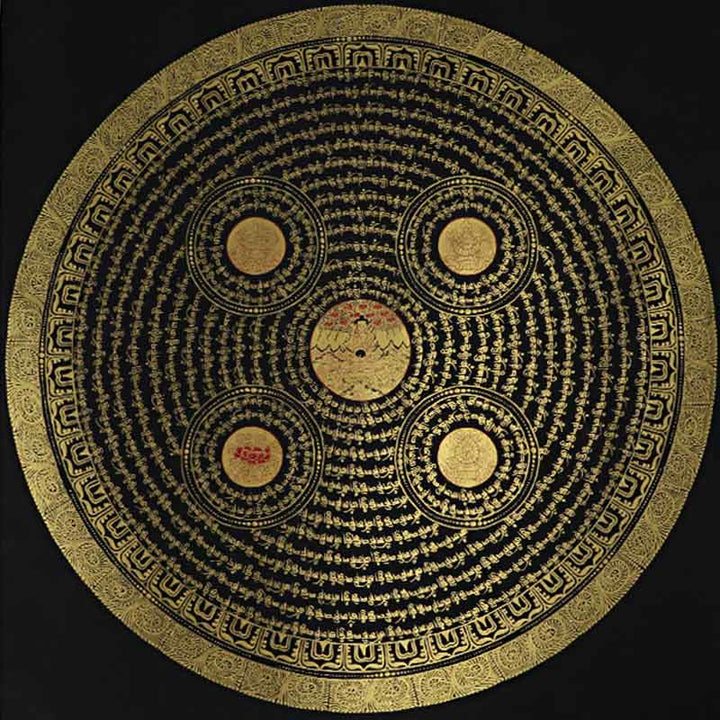 Buddha Stonesチベットタンカ画オーム・マニ・パドメ・フム経典 手作り装飾（ランダムスタイル） - image 10