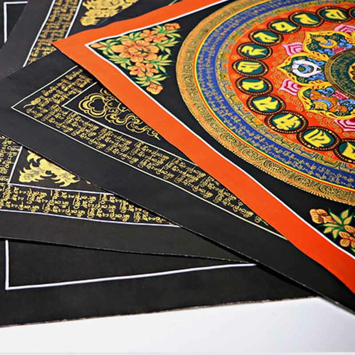 Buddha Stonesチベットタンカ画オーム・マニ・パドメ・フム経典 手作り装飾（ランダムスタイル） - image 17