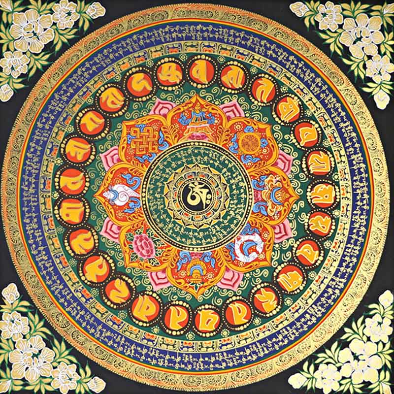Buddha Stonesチベットタンカ画オーム・マニ・パドメ・フム経典 手作り装飾（ランダムスタイル） - image 16