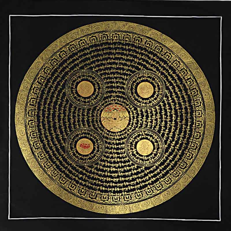 Buddha Stonesチベットタンカ画オーム・マニ・パドメ・フム経典 手作り装飾（ランダムスタイル） - image 25