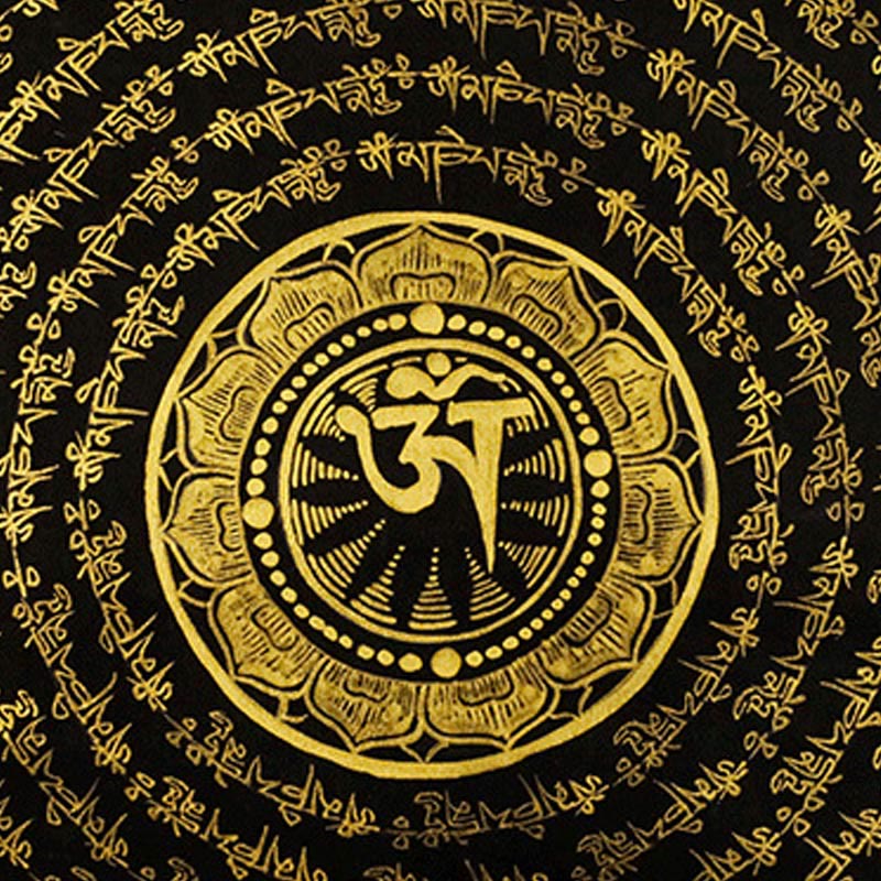 Buddha Stonesチベットタンカ画Om Mani Padme Hum龍 鳳凰 経典 手作り装飾（ランダムスタイル）