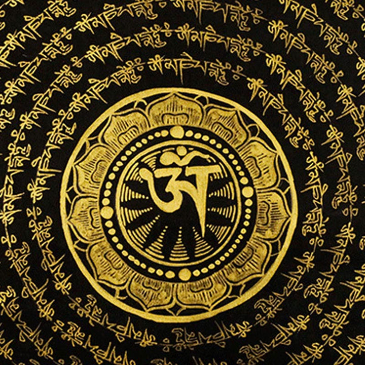 Buddha Stonesチベットタンカ画Om Mani Padme Hum龍 鳳凰 経典 手作り装飾（ランダムスタイル）