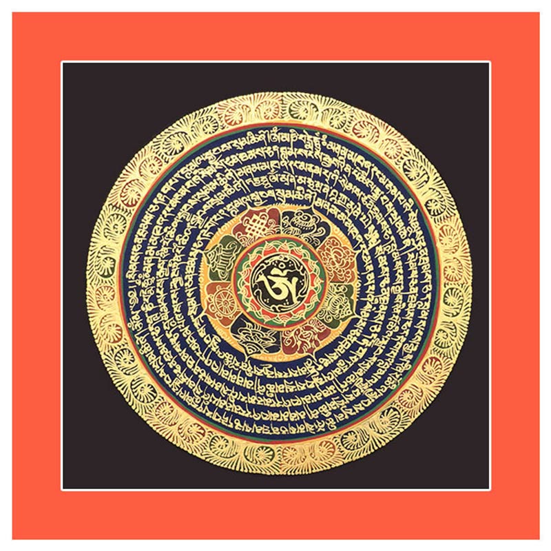 Buddha Stonesチベットタンカ画 六つの真実の言葉 経典 手作り装飾 ブラインドボックス（ランダムスタイル） - image 9