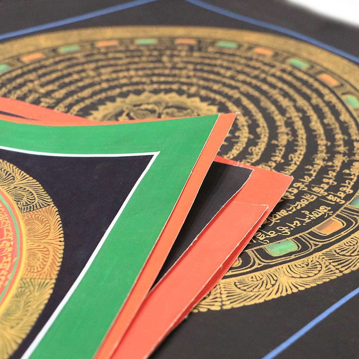 Buddha Stonesチベットタンカ画 六つの真実の言葉 経典 手作り装飾 ブラインドボックス（ランダムスタイル） - image 5
