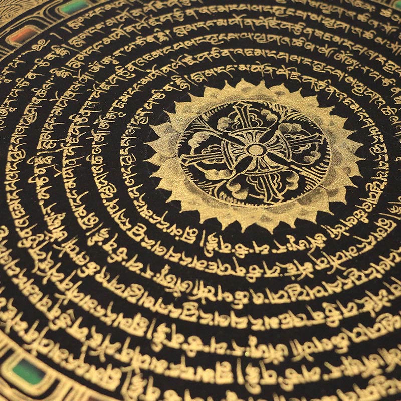Buddha Stonesチベットタンカ画 六つの真実の言葉 経典 手作り装飾 ブラインドボックス（ランダムスタイル） - image 6