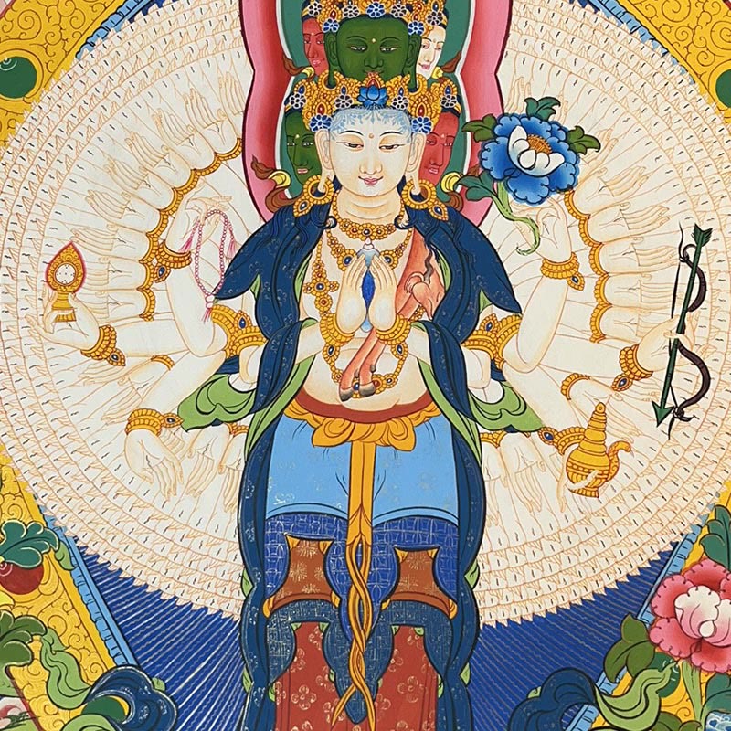 Buddha Stonesチベットタンカ画 黄色の富の神 緑の多羅観音 手作り装飾 ブラインドボックス（ランダムスタイル） - image 6