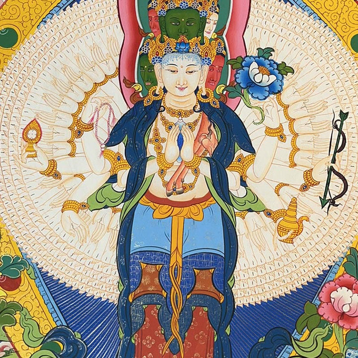 Buddha Stonesチベットタンカ画 黄色の富の神 緑の多羅観音 手作り装飾 ブラインドボックス（ランダムスタイル） - image 6
