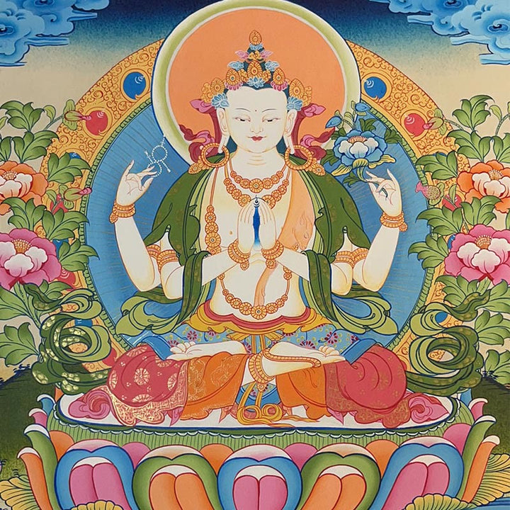 Buddha Stonesチベットタンカ画 黄色の富の神 緑の多羅観音 手作り装飾 ブラインドボックス（ランダムスタイル） - image 14