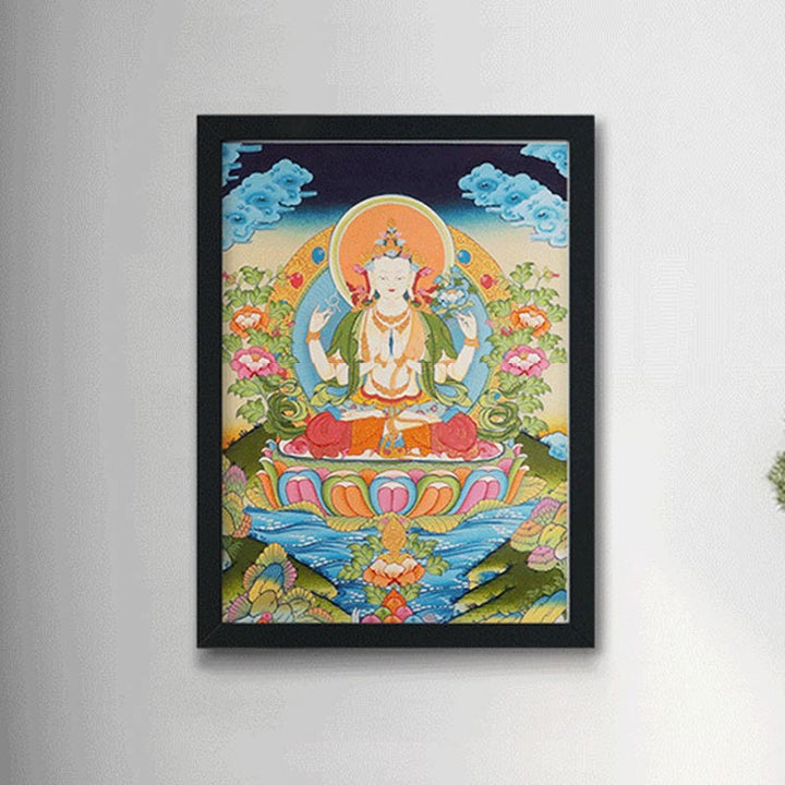 Buddha Stonesチベットタンカ画 黄色の富の神 緑の多羅観音 手作り装飾 ブラインドボックス（ランダムスタイル） - image 15