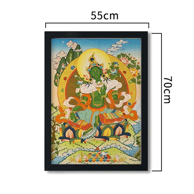 Buddha Stonesチベットタンカ画 黄色の富の神 緑の多羅観音 手作り装飾 ブラインドボックス（ランダムスタイル） - image 10