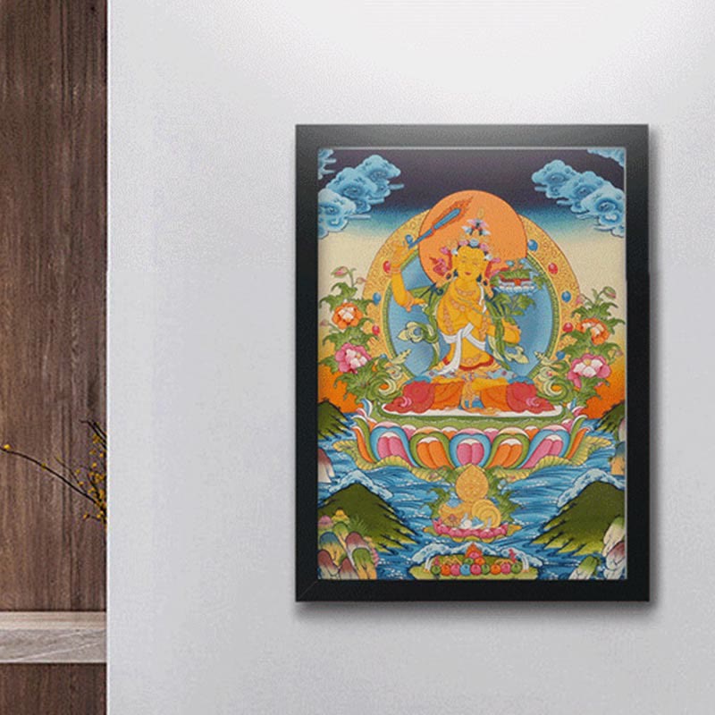 Buddha Stonesチベットタンカ画 黄色の富の神 緑の多羅観音 手作り装飾 ブラインドボックス（ランダムスタイル） - image 20