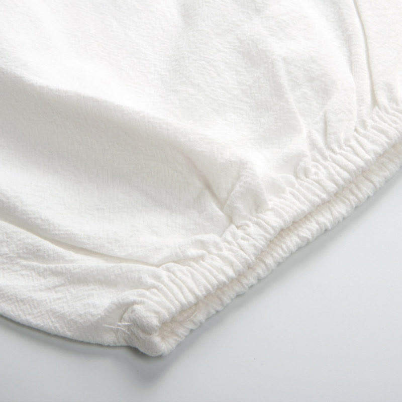 Buddha Stones夏用 無地 ユニセックス 伸縮性ウエスト 太極拳 気功 練習用パンツ ポケット付き - image 6