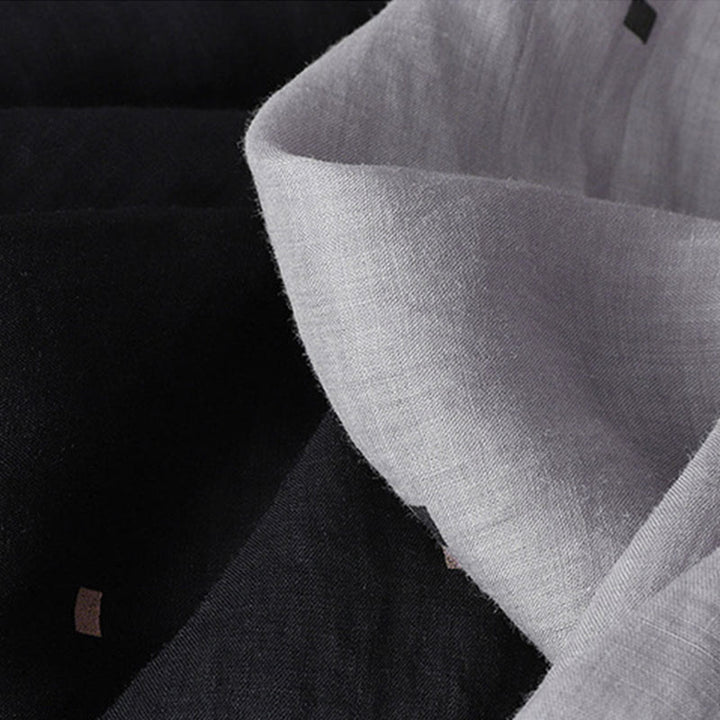 Buddha Stones夏 カジュアル 水玉模様 コットンリネン レディース ワイドレッグパンツ ポケット付き - image 16