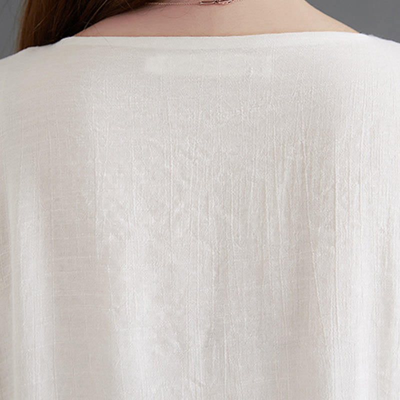 Buddha Stones2点セット ベージュ 中国風 カエルボタンデザイン 長袖シャツ トップス パンツ 瞑想 禅 太極拳 コットンリネン 衣類 レディース セット - image 10