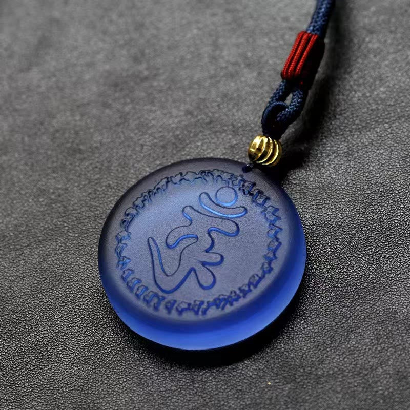 Buddha Stonesチベットシュランガママントラリウリクリスタルネックレスペンダント - シュランガマ・マントラ - image 0