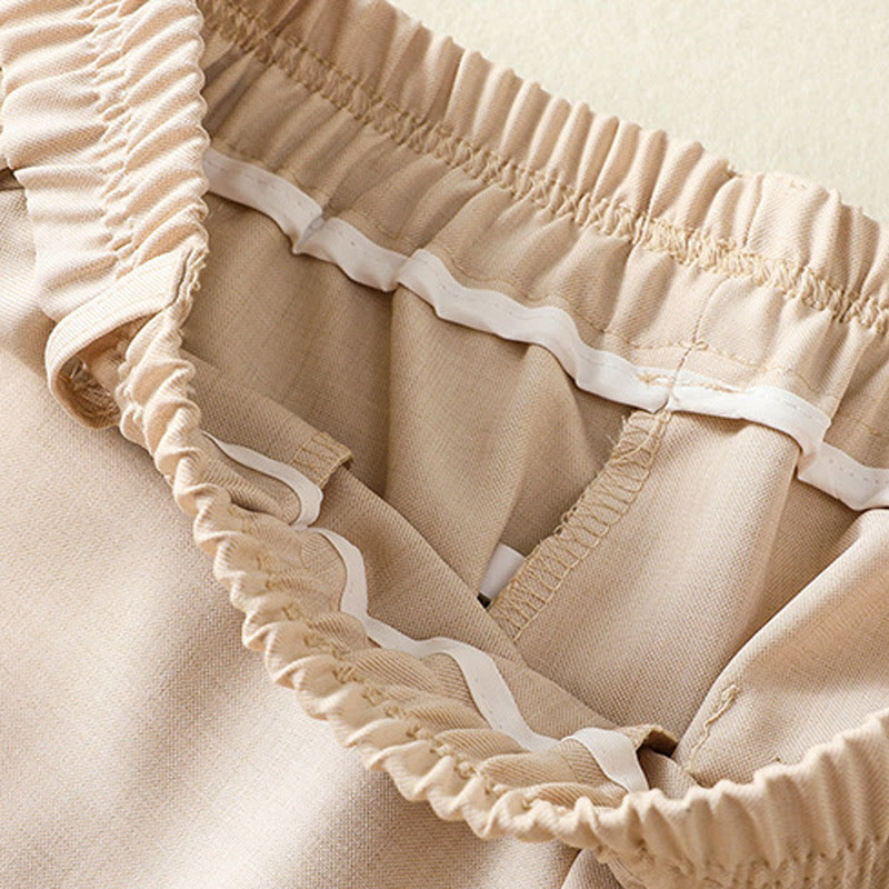 Buddha Stonesヴィンテージ 伸縮性ウエストバンドデザイン ドローストリング レディース コットンパンツ ポケット付き - image 4