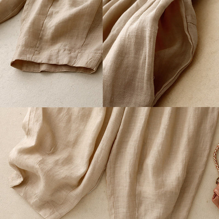 Buddha Stonesヴィンテージ サマー カジュアル カラーマッチング ドローストリング レディース コットンリネン ハーレムパンツ ポケット付き - image 19