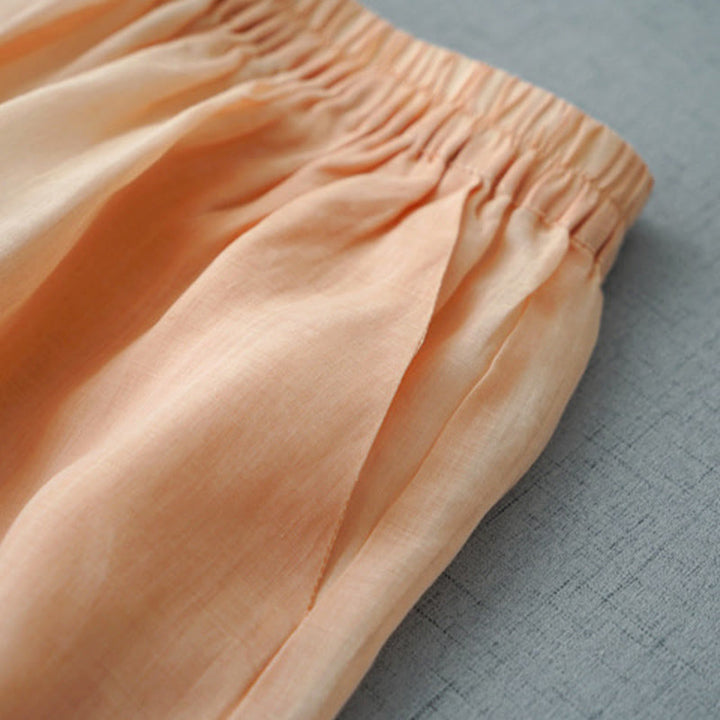 Buddha Stonesカジュアル 無地 ラミー スリット 7-8丈 レディース ワイドレッグパンツ ポケット付き - image 7