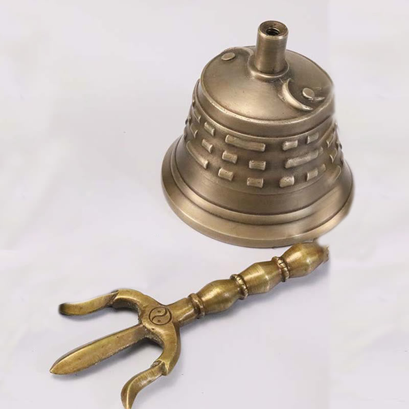 Buddha Stones手作り チベット 瞑想 金剛杵 ドルジェ 鐘 ひょうたん 陰陽 銅製 悟り 装飾 - image 1
