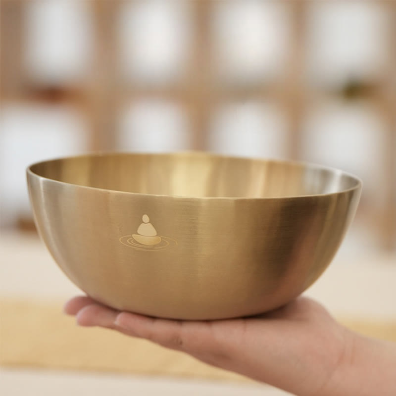 Buddha Stones ネパール製ハンドメイドゴールデンシンギングボウル（ヒーリングと瞑想用サウンドボウルセット） - image 0