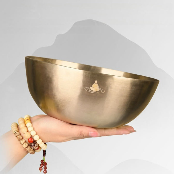 Buddha Stones ネパール製ハンドメイドゴールデンシンギングボウル（ヒーリングと瞑想用サウンドボウルセット） - image 7