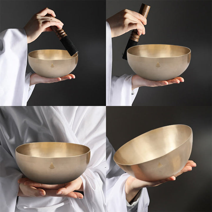 Buddha Stones ネパール製ハンドメイドゴールデンシンギングボウル（ヒーリングと瞑想用サウンドボウルセット） - image 19