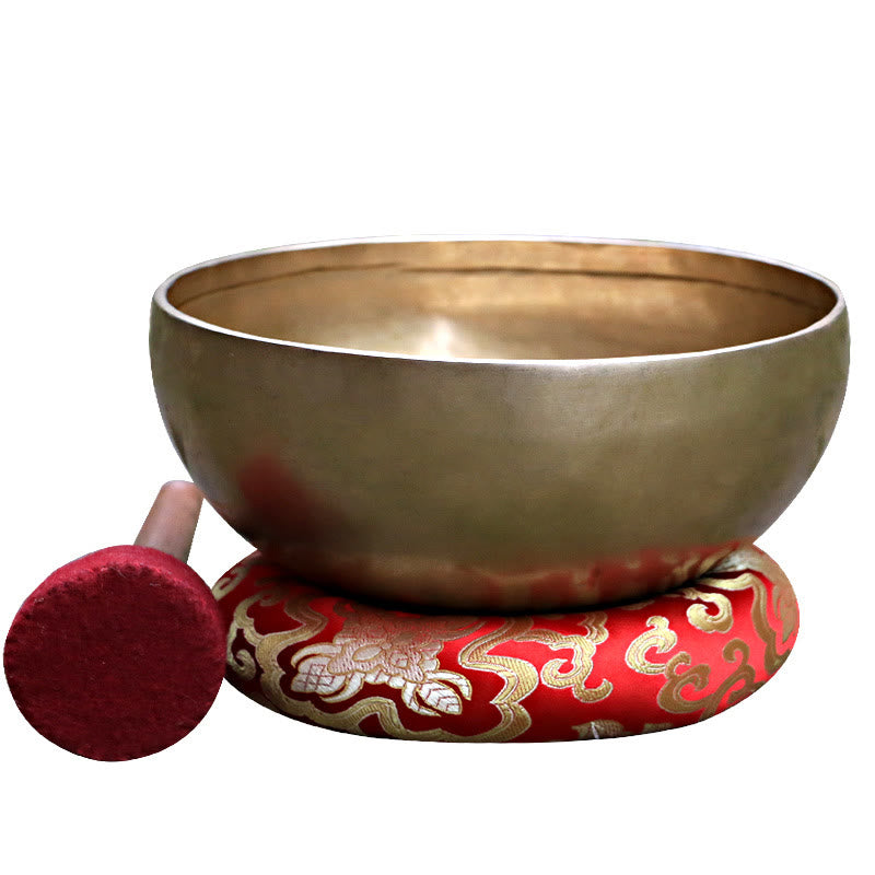 Buddha Stones ネパール製ハンドメイドゴールデンシンギングボウル シンプルなデザイン ヒーリングと瞑想のためのサウンドボウルセット - image 24