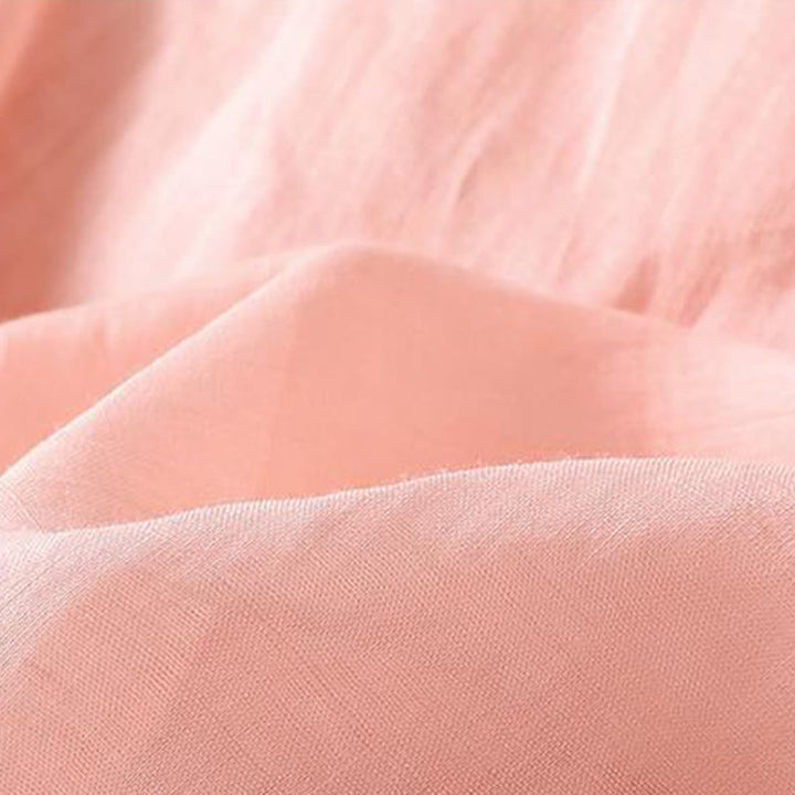 Buddha Stonesカジュアル レトロ 刺繍 カエルボタンデザイン レディース コットンリネン 半袖シャツ - image 10