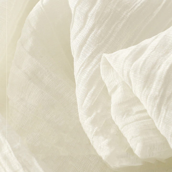 Buddha Stonesサマーカジュアル 無地刺繍 ダブルレイヤー 半袖 コットンリネン ミディドレス - image 17