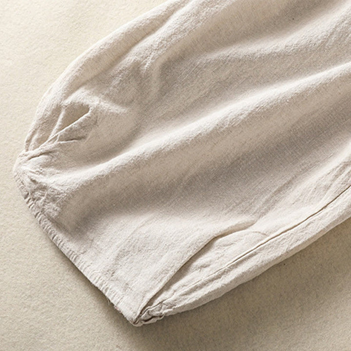 Buddha Stonesカジュアル刺繍 レディース コットンリネン 7-8丈 ハーレムパンツ ポケット付き - image 12