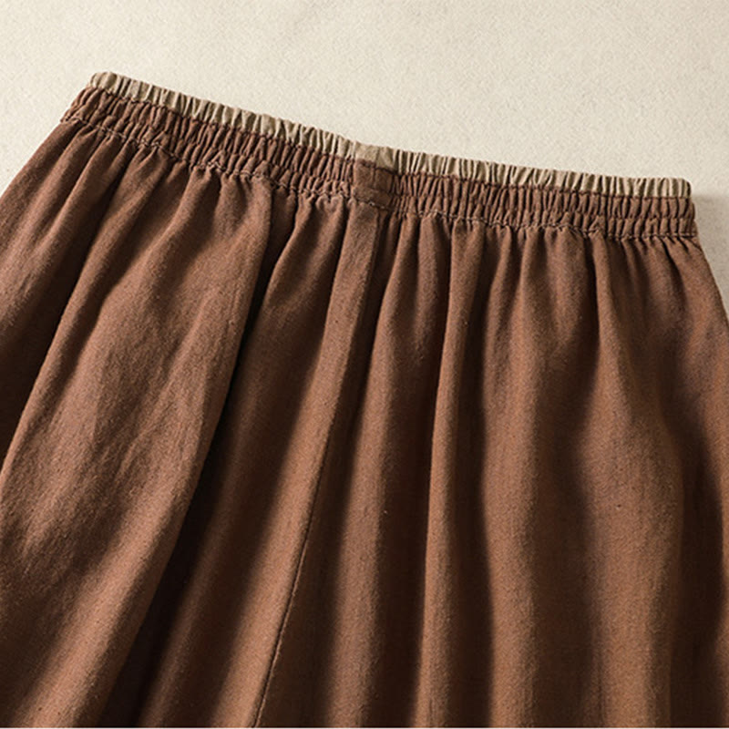 Buddha Stonesカジュアル刺繍 レディース コットンリネン 7-8丈 ハーレムパンツ ポケット付き - image 25