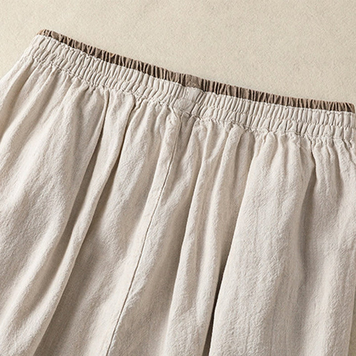 Buddha Stonesカジュアル刺繍 レディース コットンリネン 7-8丈 ハーレムパンツ ポケット付き - image 10