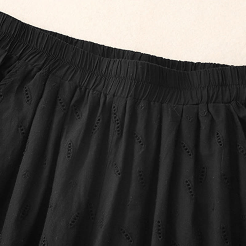 Buddha Stonesサマー ヴィンテージ 刺繍 レース裾 パッチワークデザイン レディース ワイドレッグ コットンパンツ ポケット付き - image 8