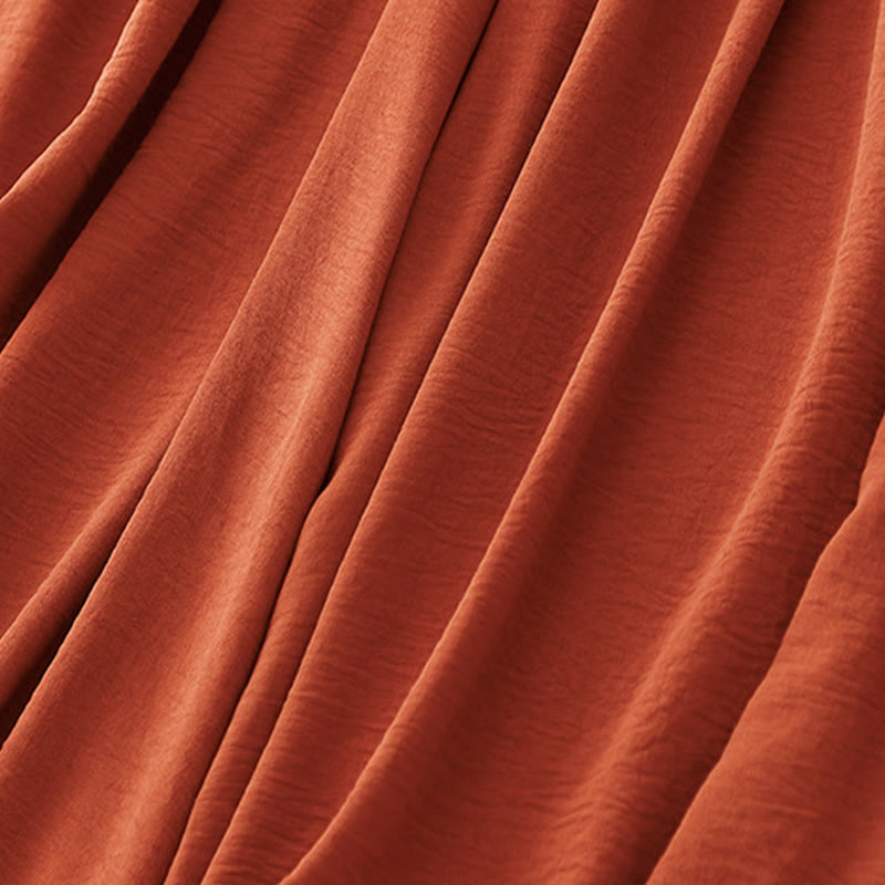 Buddha Stonesカジュアル エスニック シンプル ドローストリングデザイン レディース ワイドレッグ クロップドパンツ ポケット付き - image 16