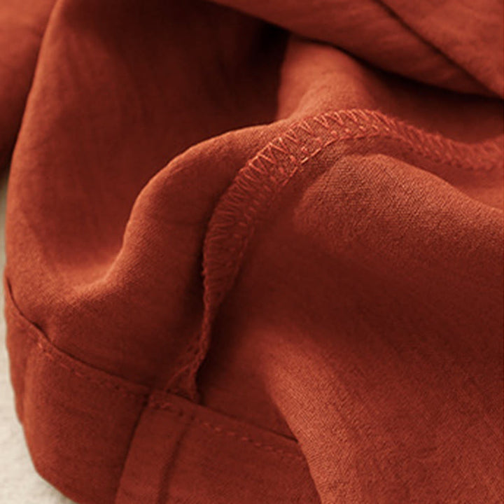 Buddha Stonesカジュアル エスニック シンプル ドローストリングデザイン レディース ワイドレッグ クロップドパンツ ポケット付き - image 17