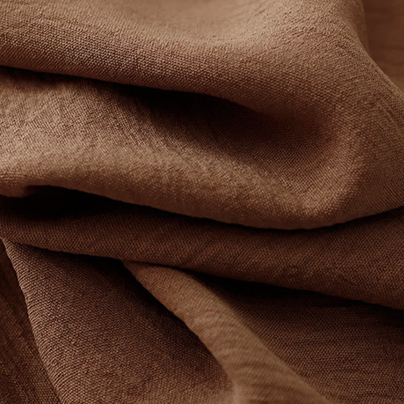 Buddha Stonesカジュアル エスニック シンプル ドローストリングデザイン レディース ワイドレッグ クロップドパンツ ポケット付き - image 6