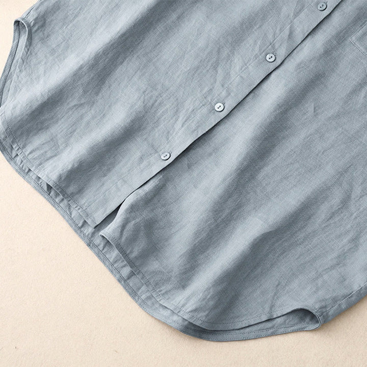 Buddha Stones夏 2点セット 無地 長袖 シャツ トップス カーディガン ショートパンツ 瞑想服 レディース ポケット付き - image 23