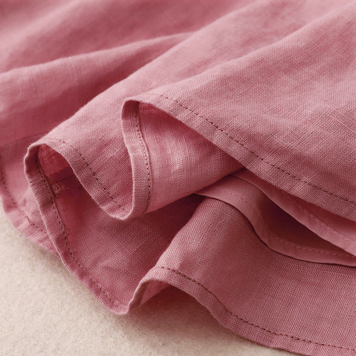 Buddha Stones夏 2点セット 無地 長袖 シャツ トップス カーディガン ショートパンツ 瞑想服 レディース ポケット付き - image 15