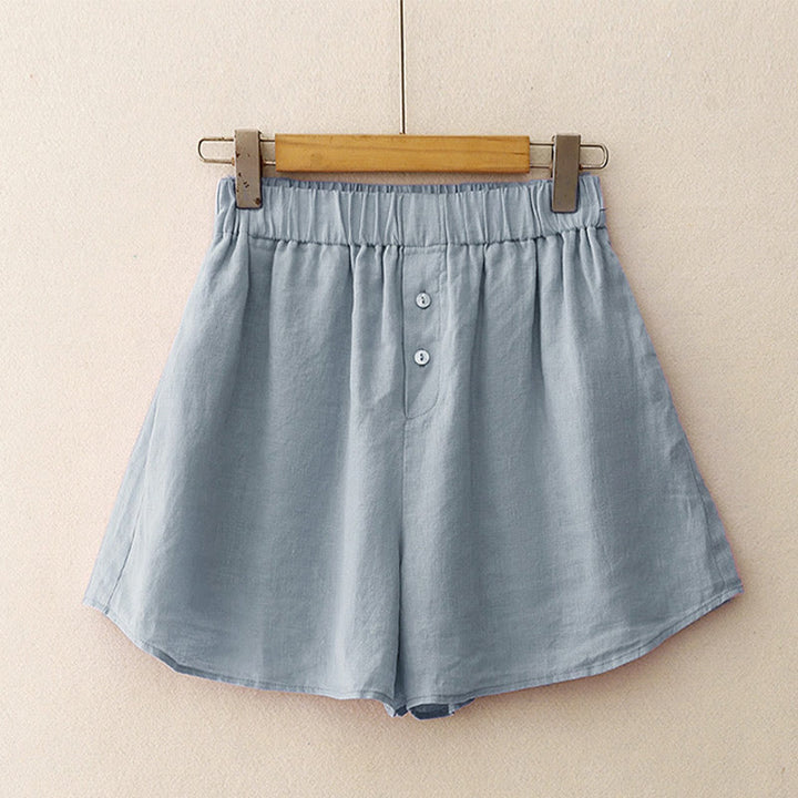 Buddha Stones夏 2点セット 無地 長袖 シャツ トップス カーディガン ショートパンツ 瞑想服 レディース ポケット付き - image 24